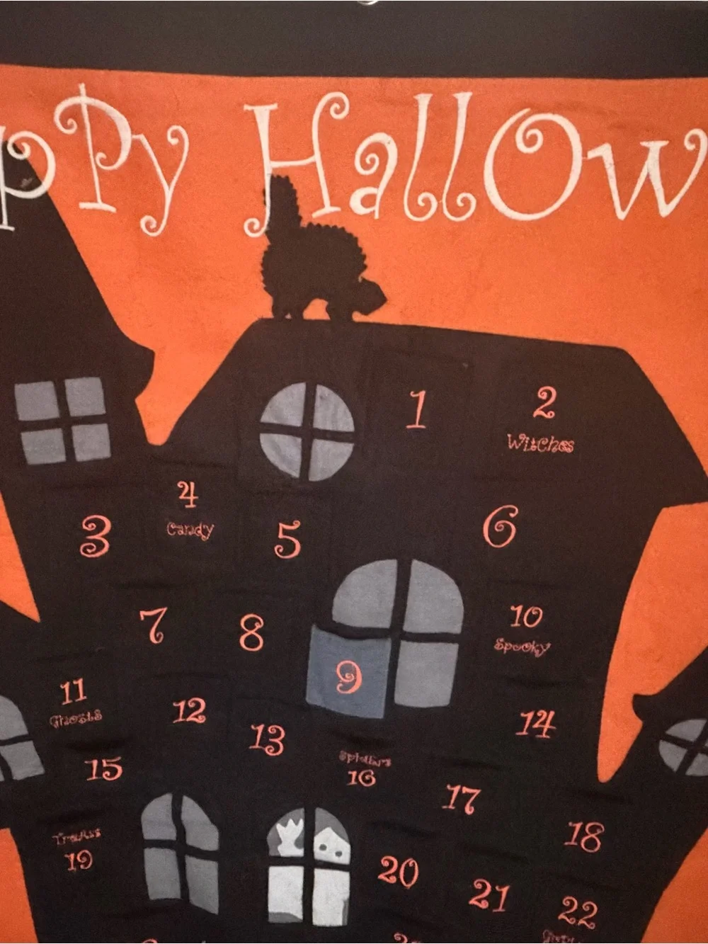 Pottery Barn Kids Halloween Haunted House Advent Calendar - Orange and Black